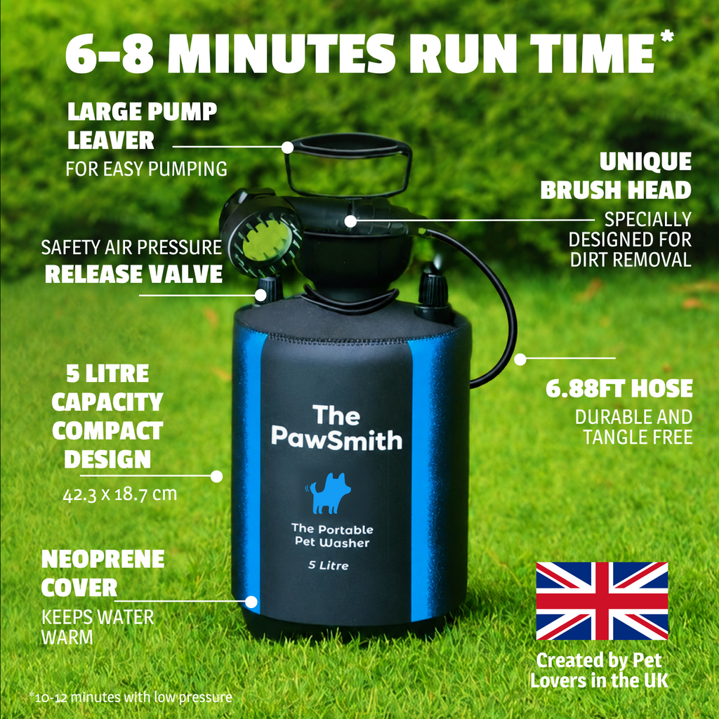 Portable Dog Washer | 5L Shower Kit with Brush Head