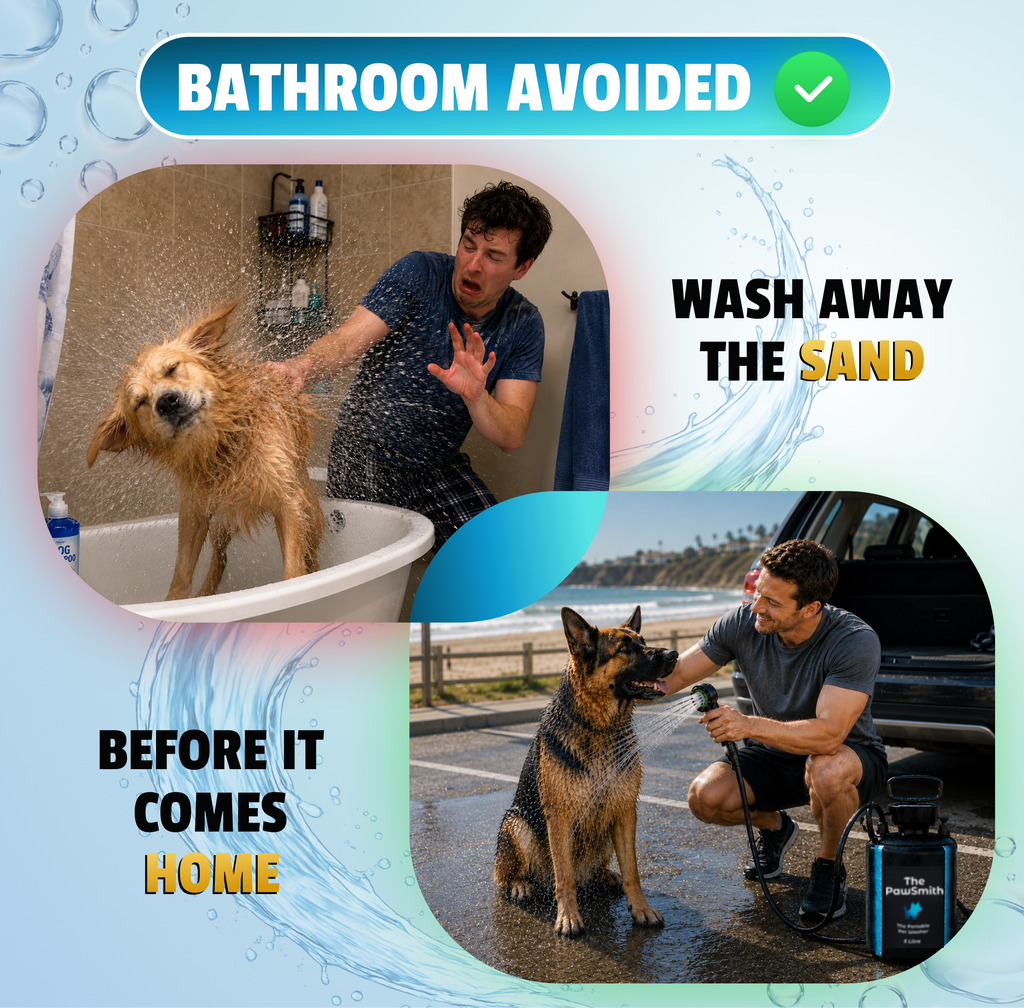 Portable Dog Washer | 5L Shower Kit with Brush Head