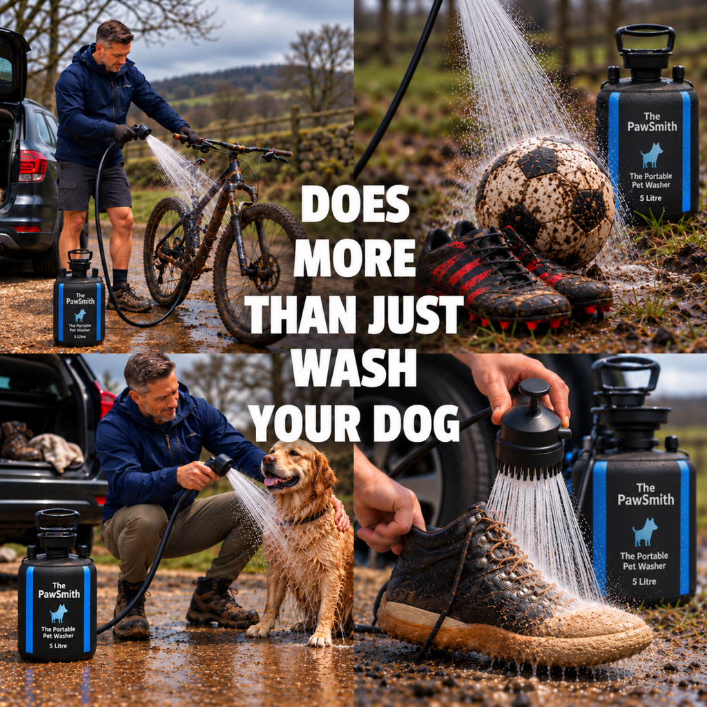 Portable Dog Washer | 5L Shower Kit with Brush Head